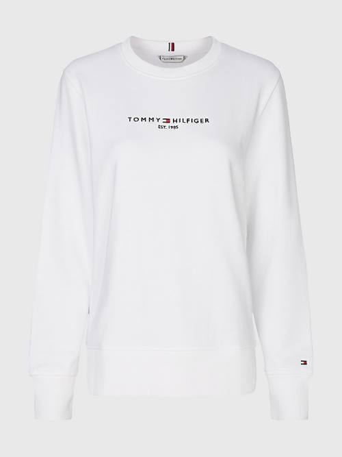 Tommy Hilfiger Organic Katoenen Crew Neck Sweatshirts Dames Wit | TH952PUE