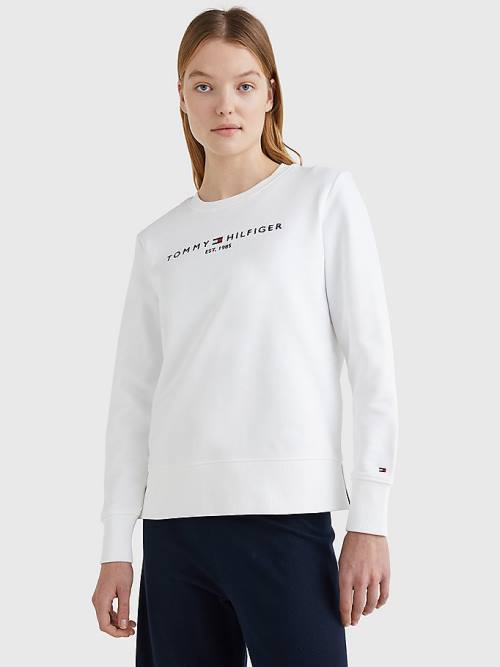 Tommy Hilfiger Organic Katoenen Crew Neck Sweatshirts Dames Wit | TH952PUE