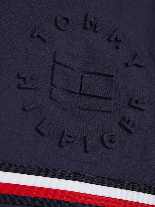 Tommy Hilfiger Organic Katoenen Embossed Logo T-shirts Jongens Blauw | TH521YSL