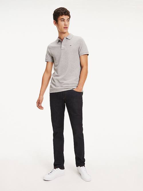 Tommy Hilfiger Organic Katoenen Fine Pique Slim Poloshirt Heren Grijs | TH354KVH