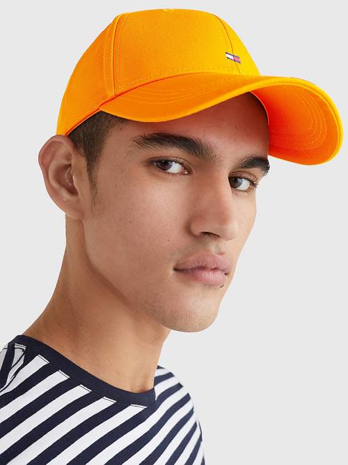 Tommy Hilfiger Organic Katoenen Flag Embroidery Cap Hoeden Heren Oranje | TH049WZX