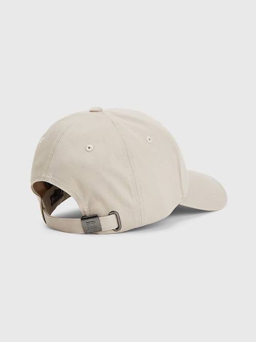 Tommy Hilfiger Organic Katoenen Flag Embroidery Cap Hoeden Heren Beige | TH073WRU