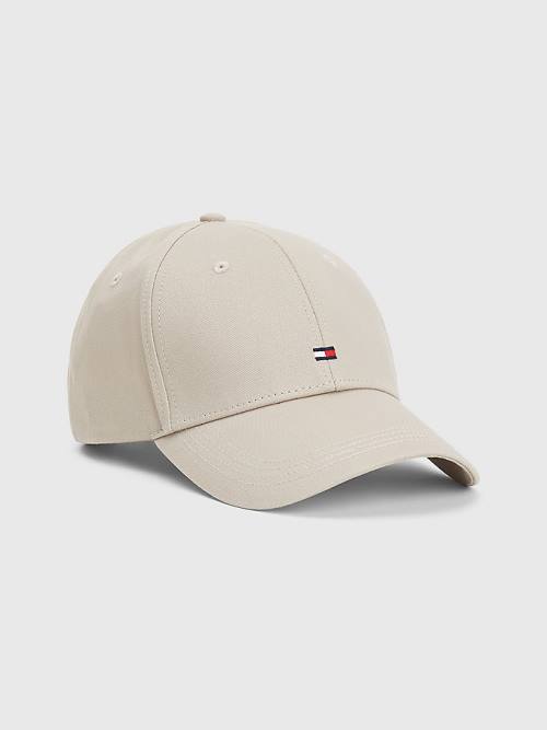 Tommy Hilfiger Organic Katoenen Flag Embroidery Cap Hoeden Heren Beige | TH073WRU