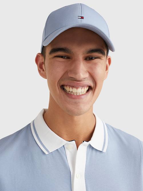 Tommy Hilfiger Organic Katoenen Flag Embroidery Cap Hoeden Heren Blauw | TH407DUP