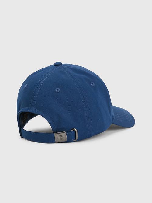 Tommy Hilfiger Organic Katoenen Flag Embroidery Cap Hoeden Heren Blauw | TH894YGN