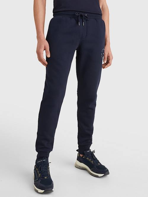 Tommy Hilfiger Organic Katoenen Flex Fleece Joggers Broek Heren Blauw | TH849ZFV