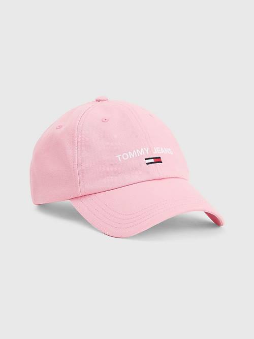 Tommy Hilfiger Organic Katoenen Logo Embroidery Cap Hoeden Dames Roze | TH532APK