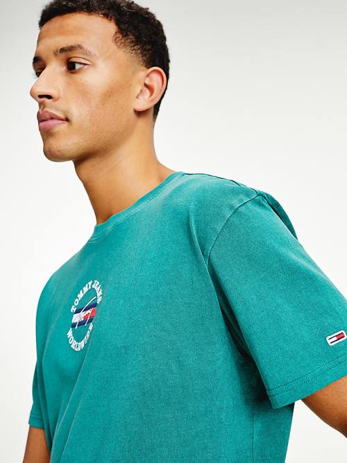 Tommy Hilfiger Organic Katoenen Logo T-shirts Heren Groen | TH026AZI