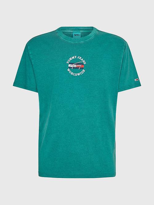 Tommy Hilfiger Organic Katoenen Logo T-shirts Heren Groen | TH026AZI