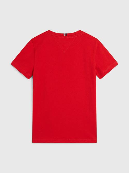 Tommy Hilfiger Organic Katoenen Logo T-shirts Jongens Rood | TH183DYN