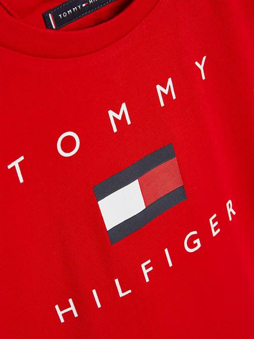 Tommy Hilfiger Organic Katoenen Logo T-shirts Jongens Rood | TH183DYN