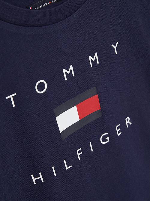 Tommy Hilfiger Organic Katoenen Logo T-shirts Jongens Blauw | TH245IJS