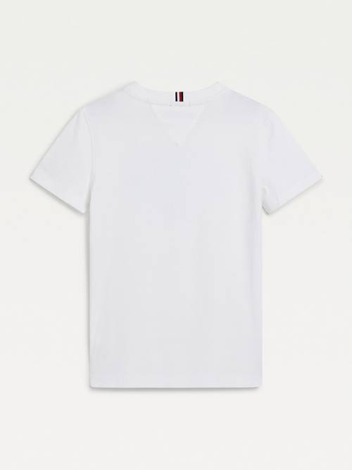 Tommy Hilfiger Organic Katoenen Logo T-shirts Jongens Wit | TH701MRL