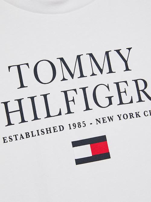 Tommy Hilfiger Organic Katoenen Logo T-shirts Jongens Wit | TH701MRL