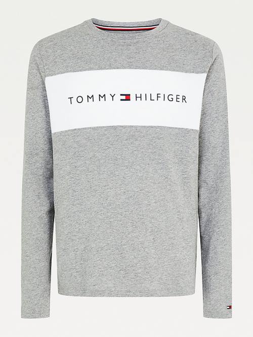 Tommy Hilfiger Organic Katoenen Long Sleeve Pyjamas Heren Grijs | TH157SEB