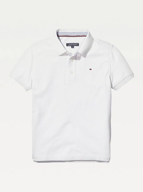 Tommy Hilfiger Organic Katoenen Polo Shirt T-shirts Jongens Wit | TH327HCQ