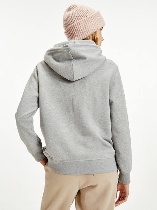 Tommy Hilfiger Organic Katoenen Regular Fit Hoodie Dames Grijs | TH158FHP