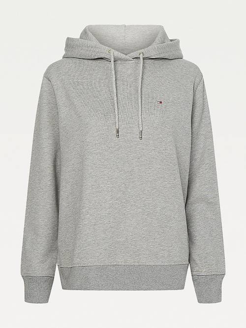 Tommy Hilfiger Organic Katoenen Regular Fit Hoodie Dames Grijs | TH158FHP