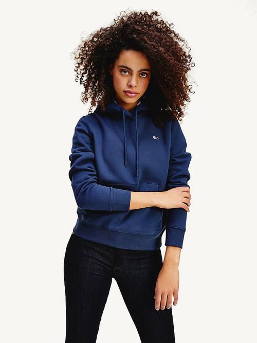 Tommy Hilfiger Organic Katoenen Regular Fit Hoodie Dames Blauw | TH195NDQ