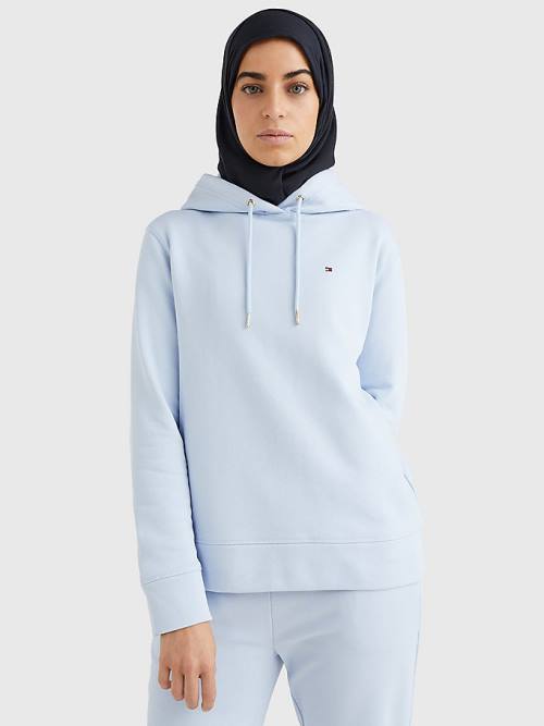 Tommy Hilfiger Organic Katoenen Regular Fit Hoodie Dames Blauw | TH485UFA