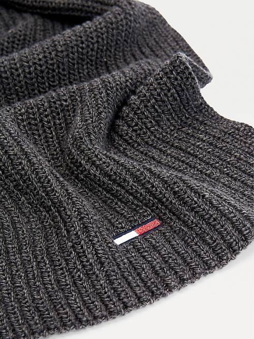 Tommy Hilfiger Organic Katoenen Ribbed Sjaals Heren Grijs | TH128UYW