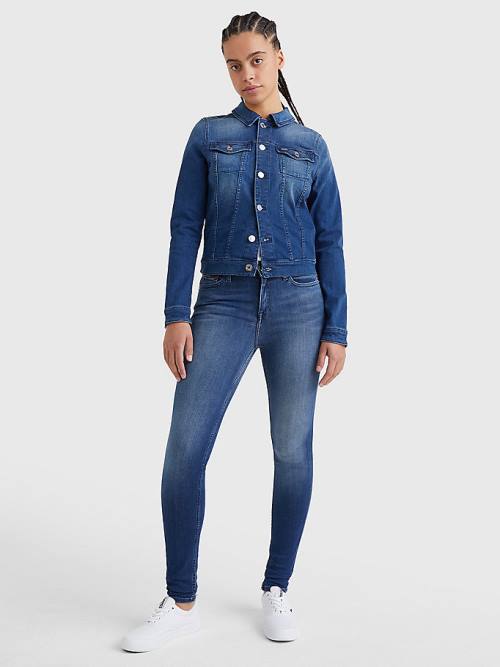 Tommy Hilfiger Organic Katoenen Slim Fit Denim Jassen Dames Denim | TH401EQS