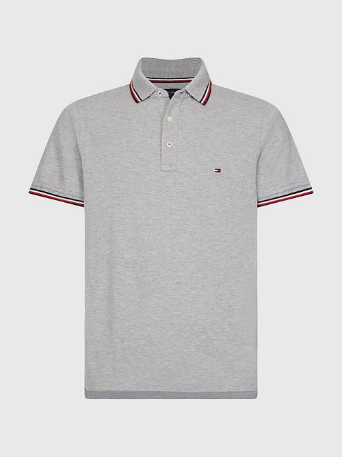 Tommy Hilfiger Organic Katoenen Slim Fit Poloshirt Heren Grijs | TH416QJS