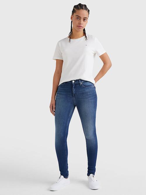 Tommy Hilfiger Organic Katoenen Slim Fit T-shirts Dames Wit | TH450XCK