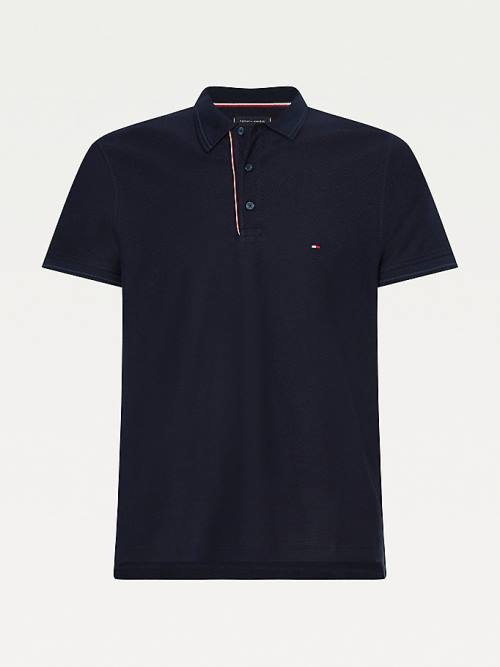 Tommy Hilfiger Organic Katoenen Slim Fit Poloshirt Heren Blauw | TH473TPV