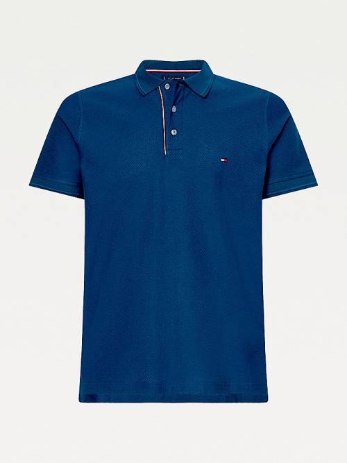 Tommy Hilfiger Organic Katoenen Slim Fit Poloshirt Heren Blauw | TH643AMS