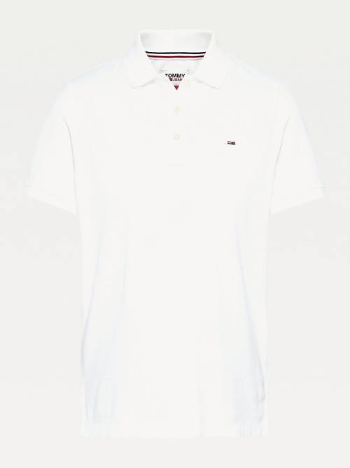 Tommy Hilfiger Organic Katoenen Slim Fit Poloshirt Dames Wit | TH879RES