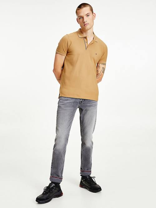 Tommy Hilfiger Organic Katoenen Slim Fit Poloshirt Heren Bruin | TH950HQP