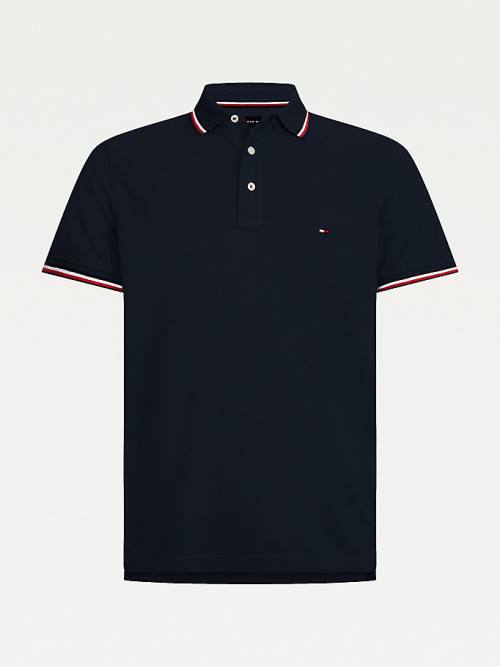 Tommy Hilfiger Organic Katoenen Slim Fit Poloshirt Heren Blauw | TH960NIF