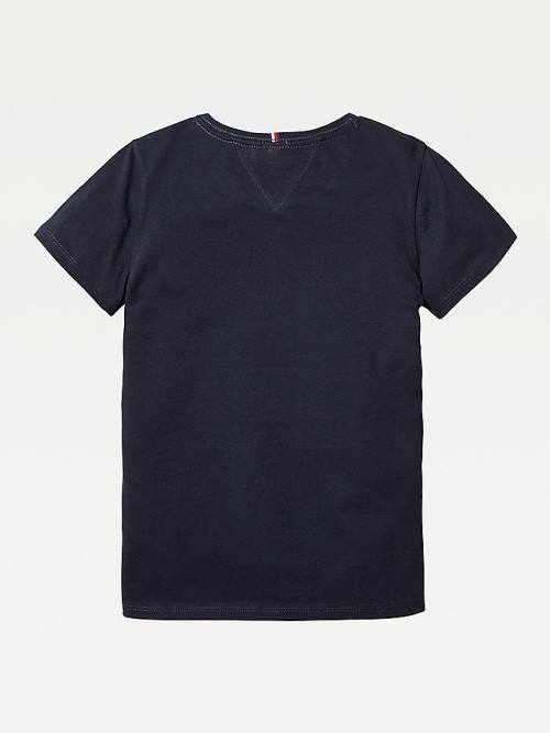 Tommy Hilfiger Organic Katoenen T-shirts Meisjes Blauw | TH723HOS