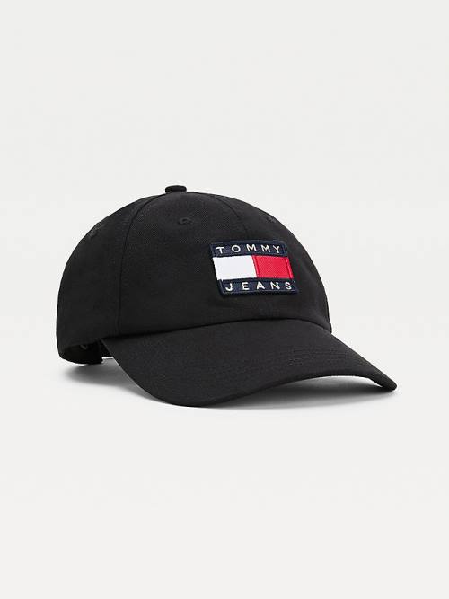 Tommy Hilfiger Organic Katoenen Twill Cap Hoeden Dames Zwart | TH251DZA