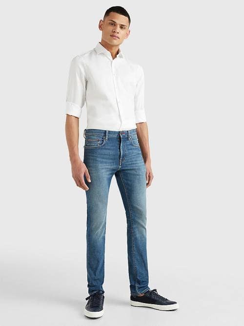 Tommy Hilfiger Organic Katoenen Twill Slim Fit Overhemd Heren Wit | TH935DVM