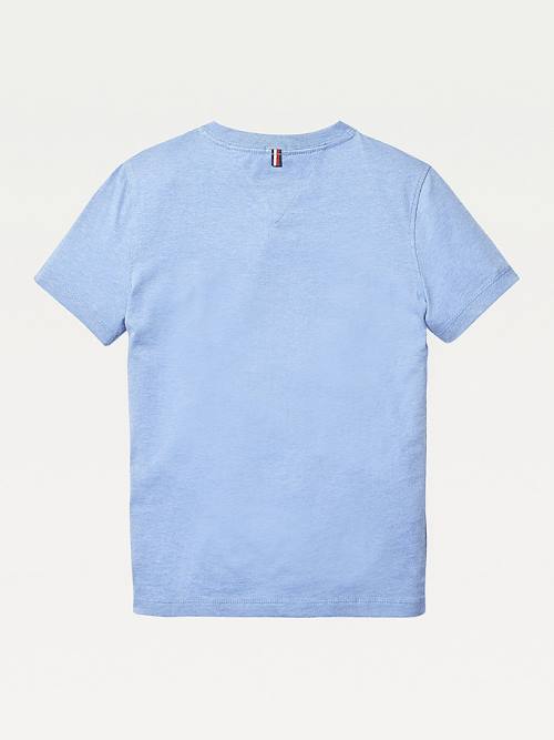 Tommy Hilfiger Organic Katoenen V-Neck T-shirts Meisjes Blauw | TH652KDF