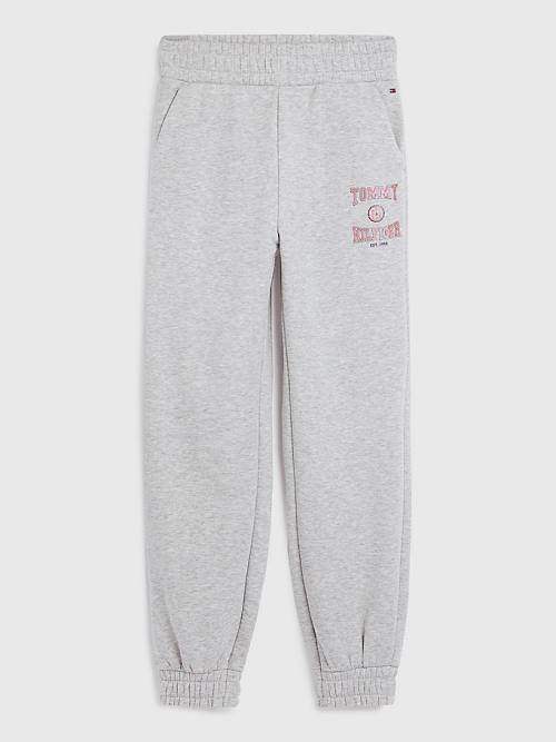 Tommy Hilfiger Organic Katoenen Varsity Joggers Broek Meisjes Grijs | TH817LWC