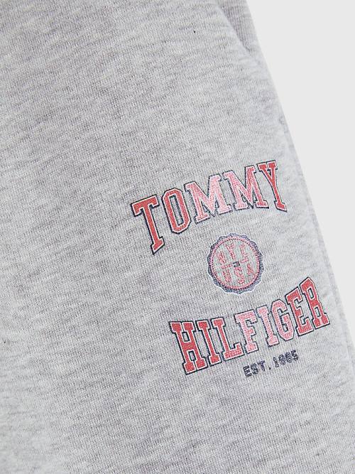 Tommy Hilfiger Organic Katoenen Varsity Joggers Broek Meisjes Grijs | TH817LWC