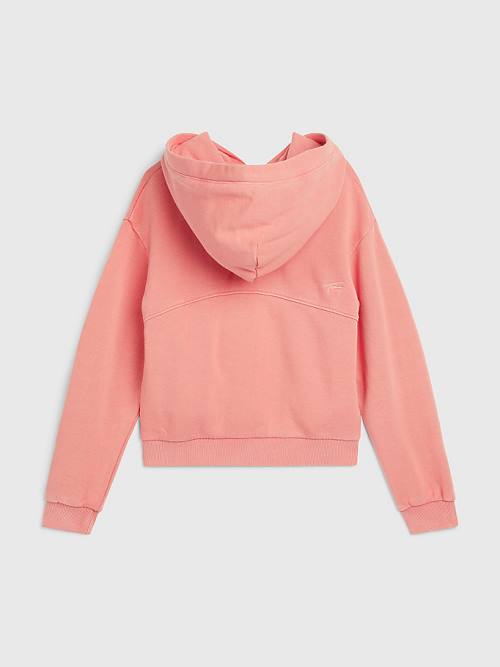 Tommy Hilfiger Organic Katoenen Zip-Thru Hoodie Meisjes Oranje | TH103CGU