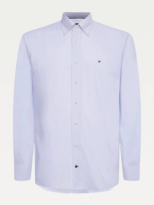 Tommy Hilfiger Organic Oxford Katoenen Overhemd Heren Blauw | TH120AES