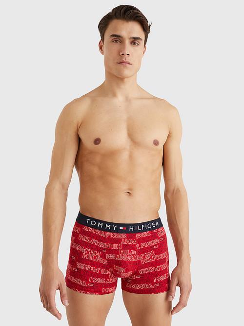 Tommy Hilfiger Original All-Over Print Trunks Ondergoed Heren Beige | TH158FMA