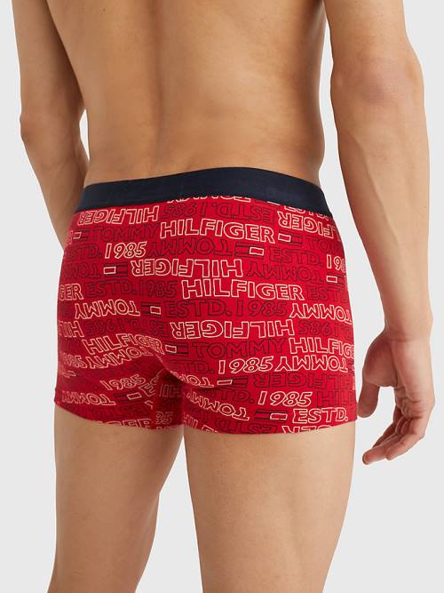 Tommy Hilfiger Original All-Over Print Trunks Ondergoed Heren Beige | TH158FMA