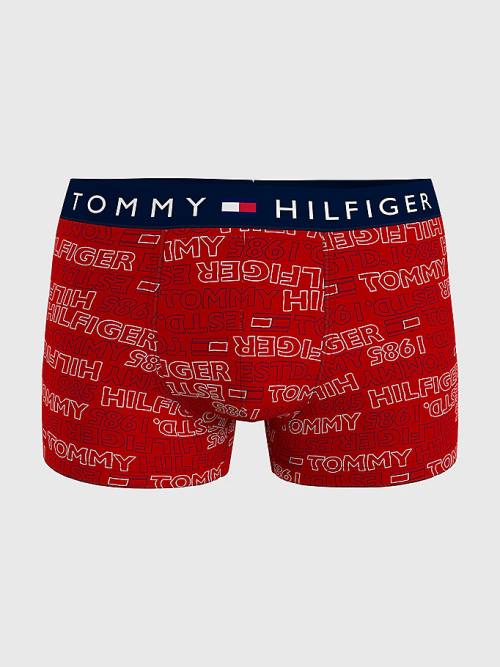 Tommy Hilfiger Original All-Over Print Trunks Ondergoed Heren Beige | TH158FMA