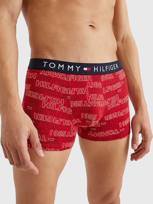 Tommy Hilfiger Original All-Over Print Trunks Ondergoed Heren Beige | TH158FMA