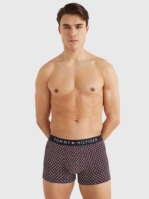 Tommy Hilfiger Original All-Over Print Trunks Ondergoed Heren Zwart | TH647PYM