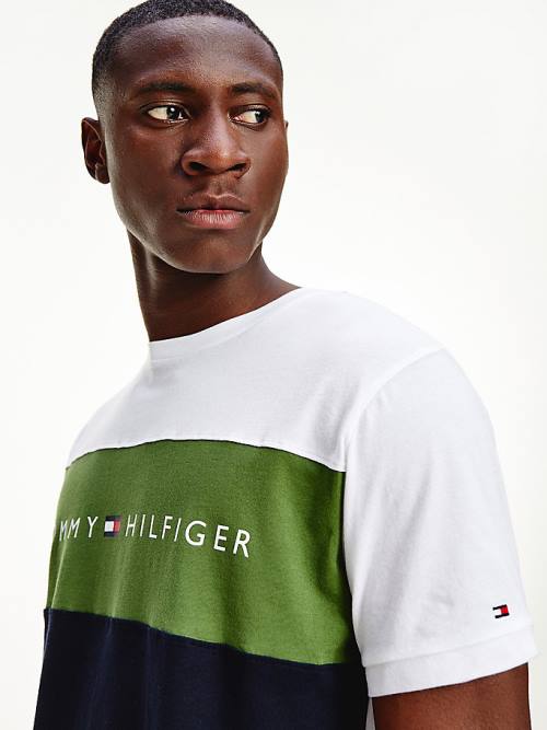 Tommy Hilfiger Original Colour-Blocked Logo Pyjamas Heren Groen | TH062OER