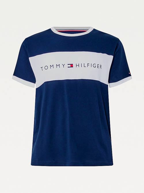 Tommy Hilfiger Original Colour-Blocked Logo Pyjamas Heren Blauw | TH235JSW