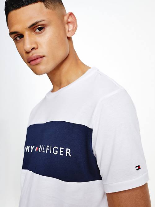 Tommy Hilfiger Original Colour-Blocked Logo Pyjamas Heren Wit | TH380LMR