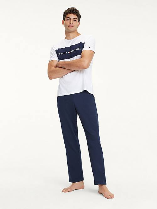 Tommy Hilfiger Original Colour-Blocked Logo Pyjamas Heren Wit | TH380LMR